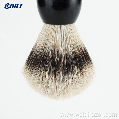 Black Handle Silver Tip Badger Wet Shaving Brush